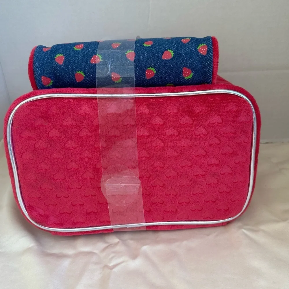 Juicy Couture Pink and Blue Travel Cosmetic Bags